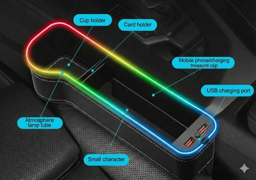 Organisateur de Console MyNexvia™ - Luxe, LED & Recharge USB